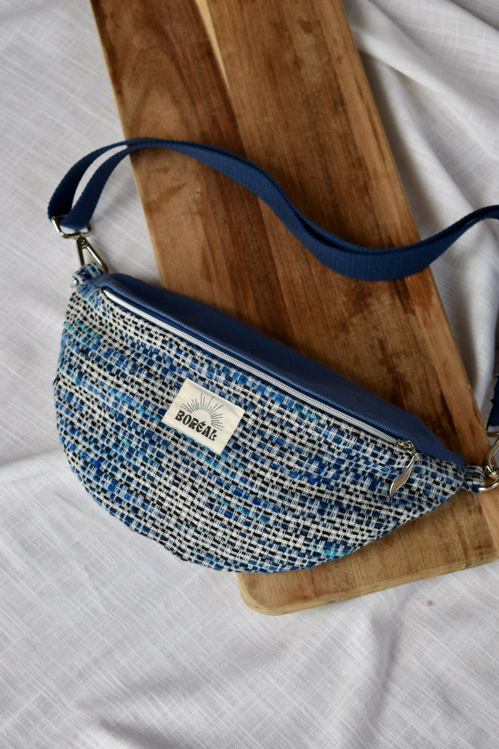 banane-bleu-marine-tweed-coton-laine-carreaux-chic-ethique-artisanale-fait-main-tendance-upcycling
