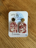 Pink Marble Arch Earrings