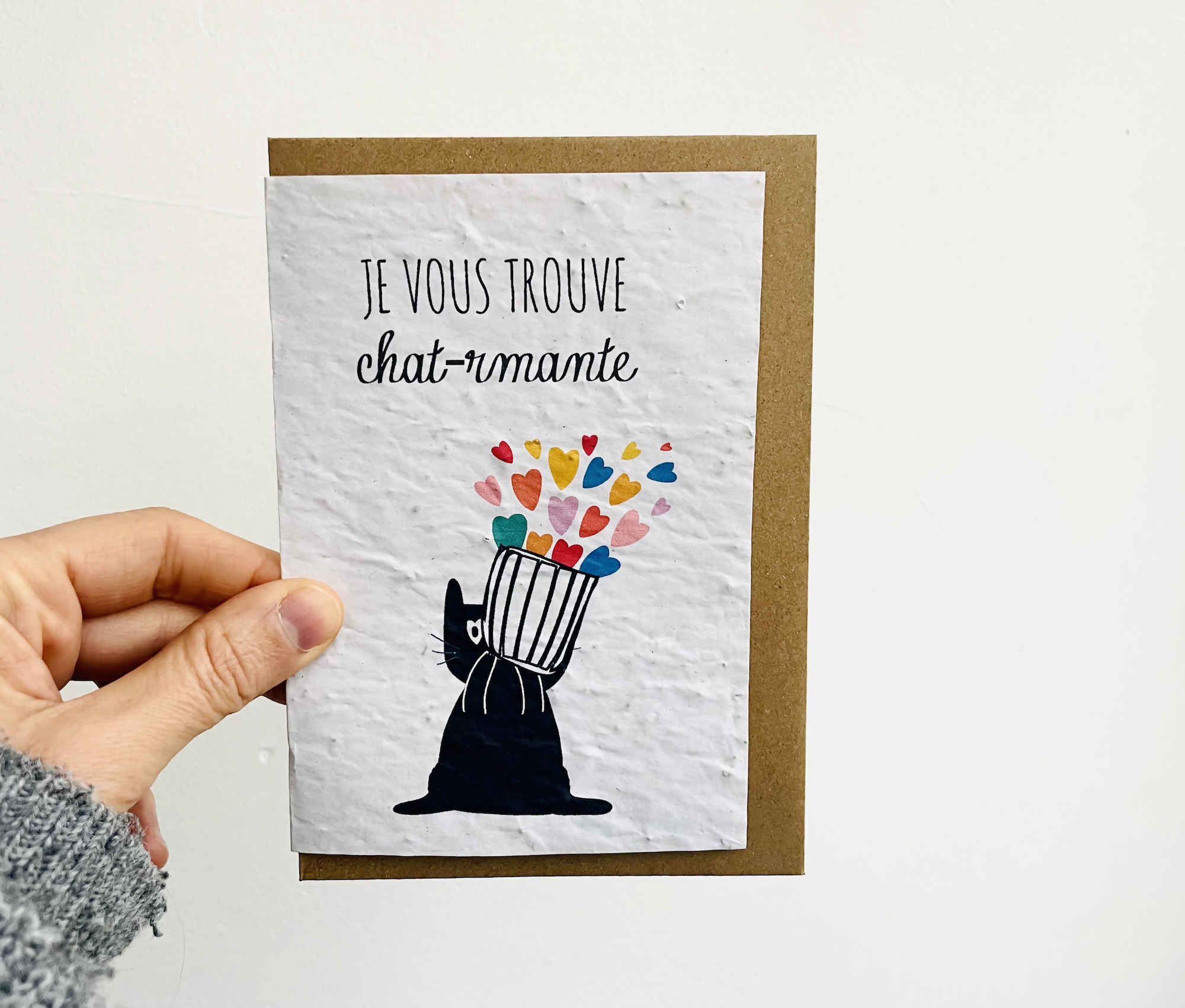 Carte à planter chatrmante