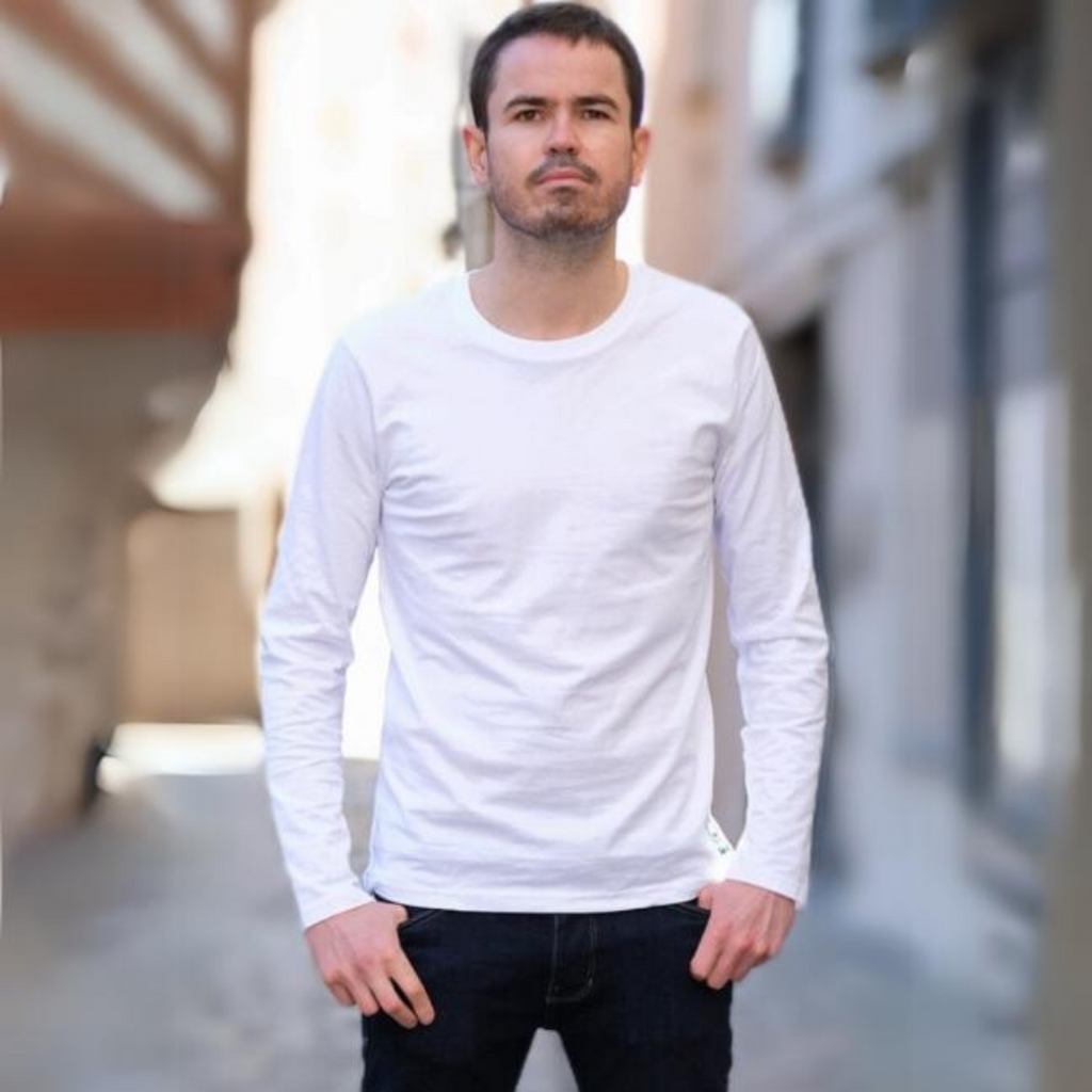 T-shirt manches longues hommes en coton BIO