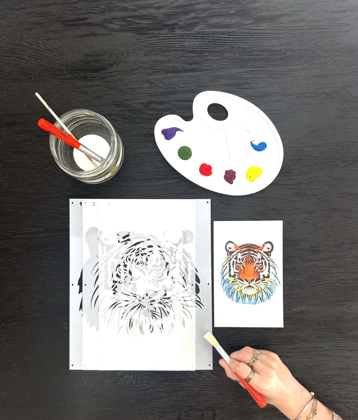 Set de 3 Pochoirs Tigre - Crée une Oeuvre Sauvage et Unique ! A4