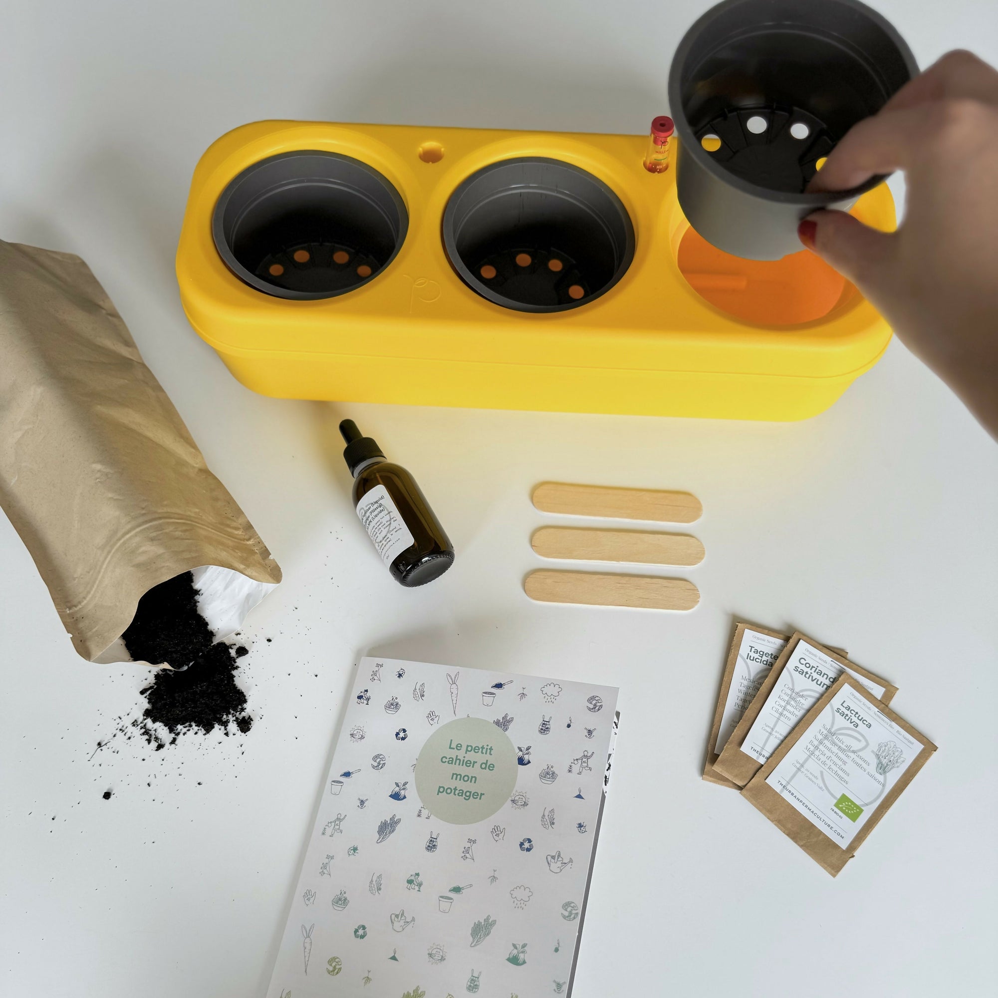 Le Kit Potager Urbain pour Enfants - Pbox Jaune