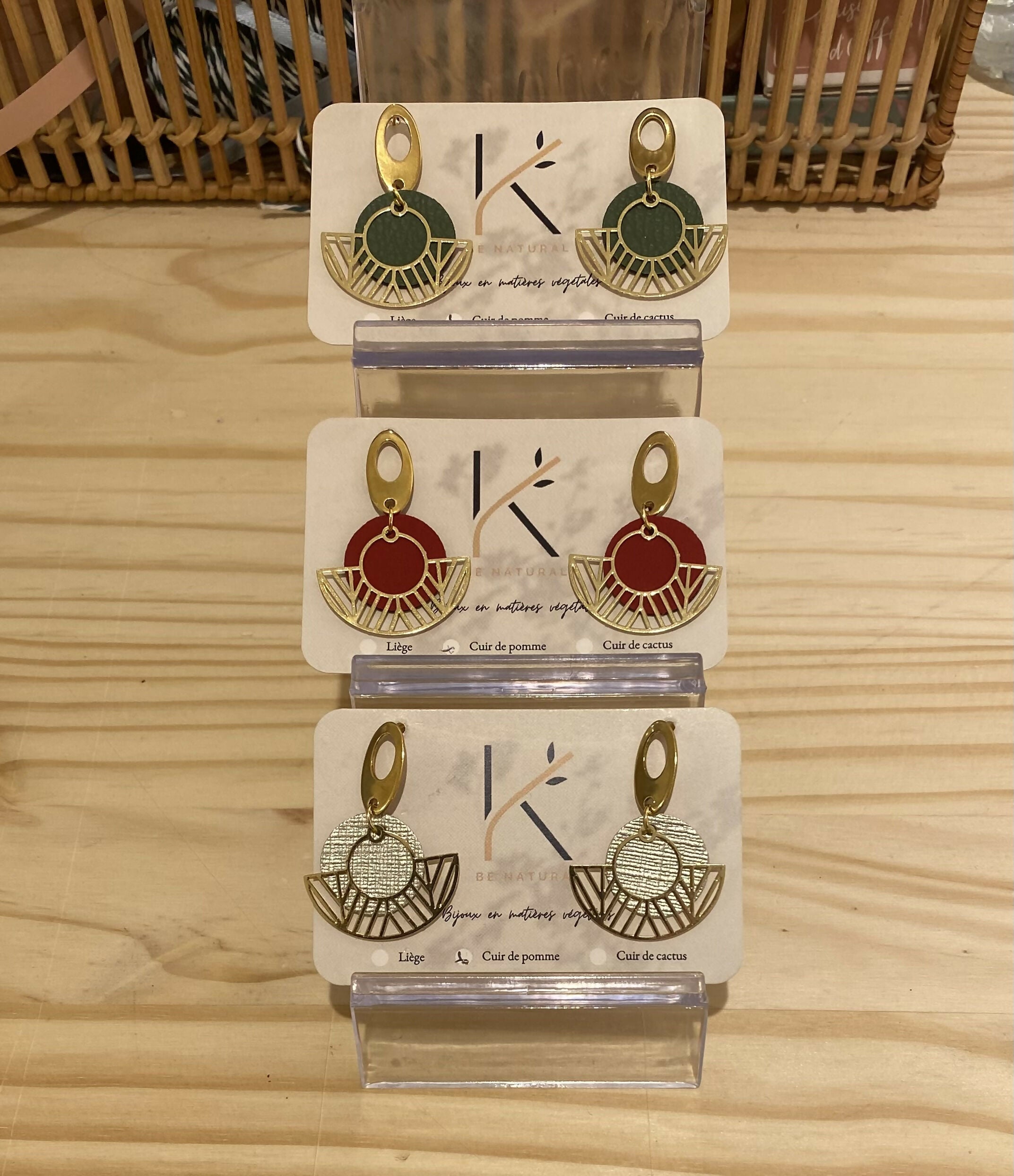 Boucles d'oreilles vegan 19.90 euros