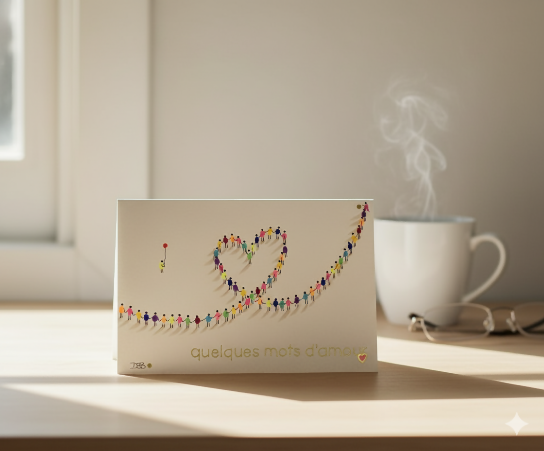 Carte Mots doux + Enveloppe Craft