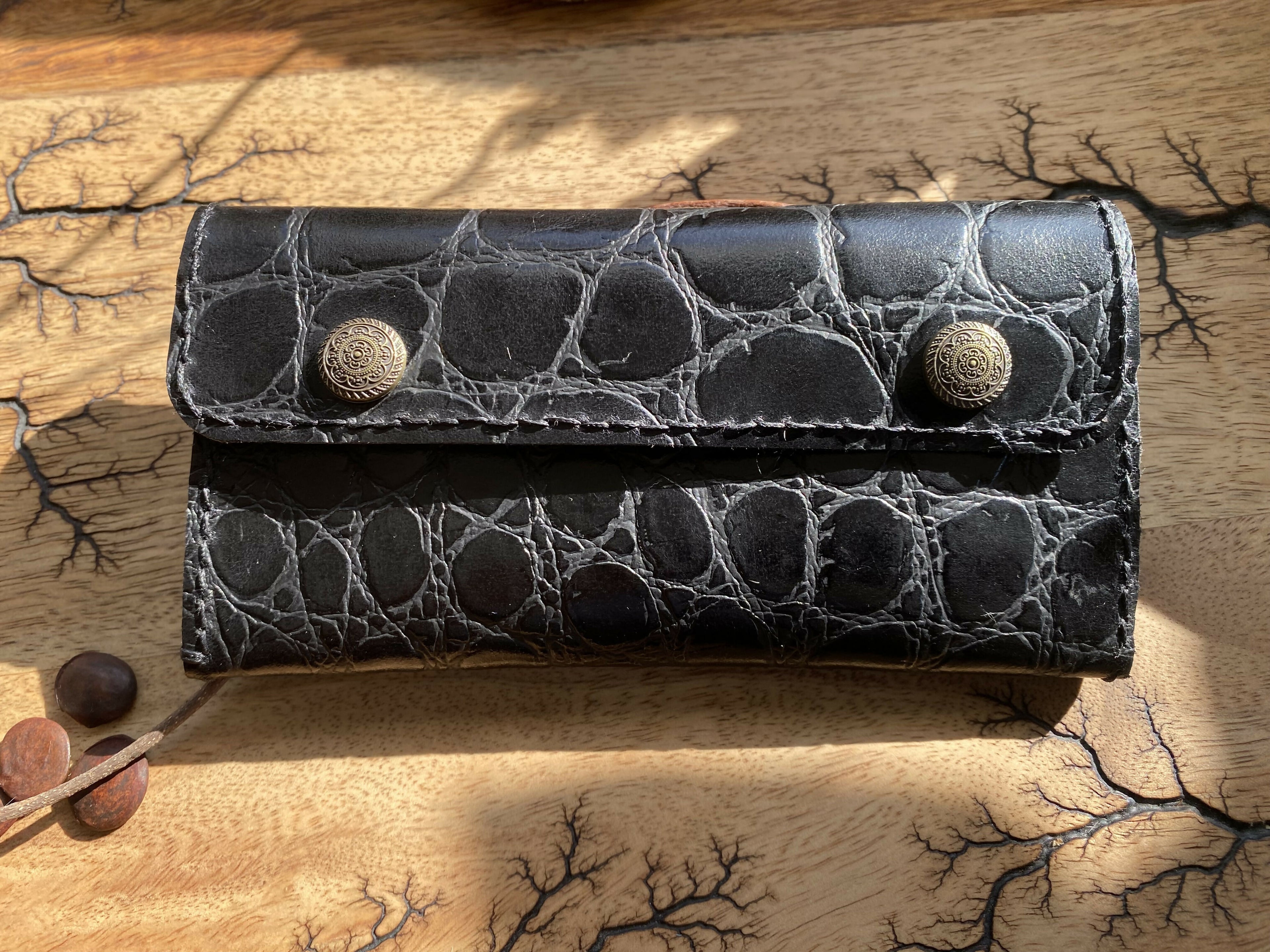 portefeuille en cuir Babylone