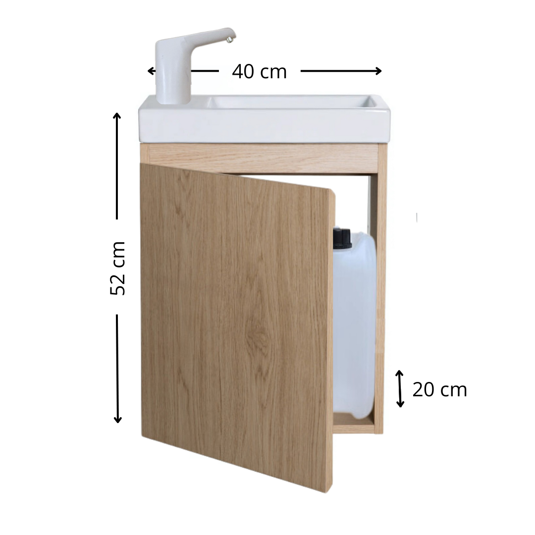 Lavabo Enfant Montessori évolutif 18 mois -  8 ans | Mobile, autonome en eau & sans travaux - EFFET BOIS