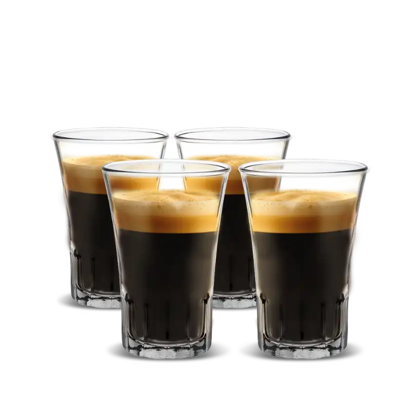 4 verres de café