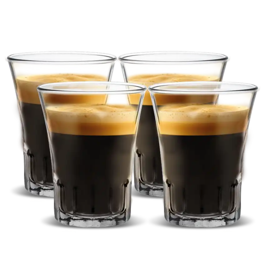 4 verres de café
