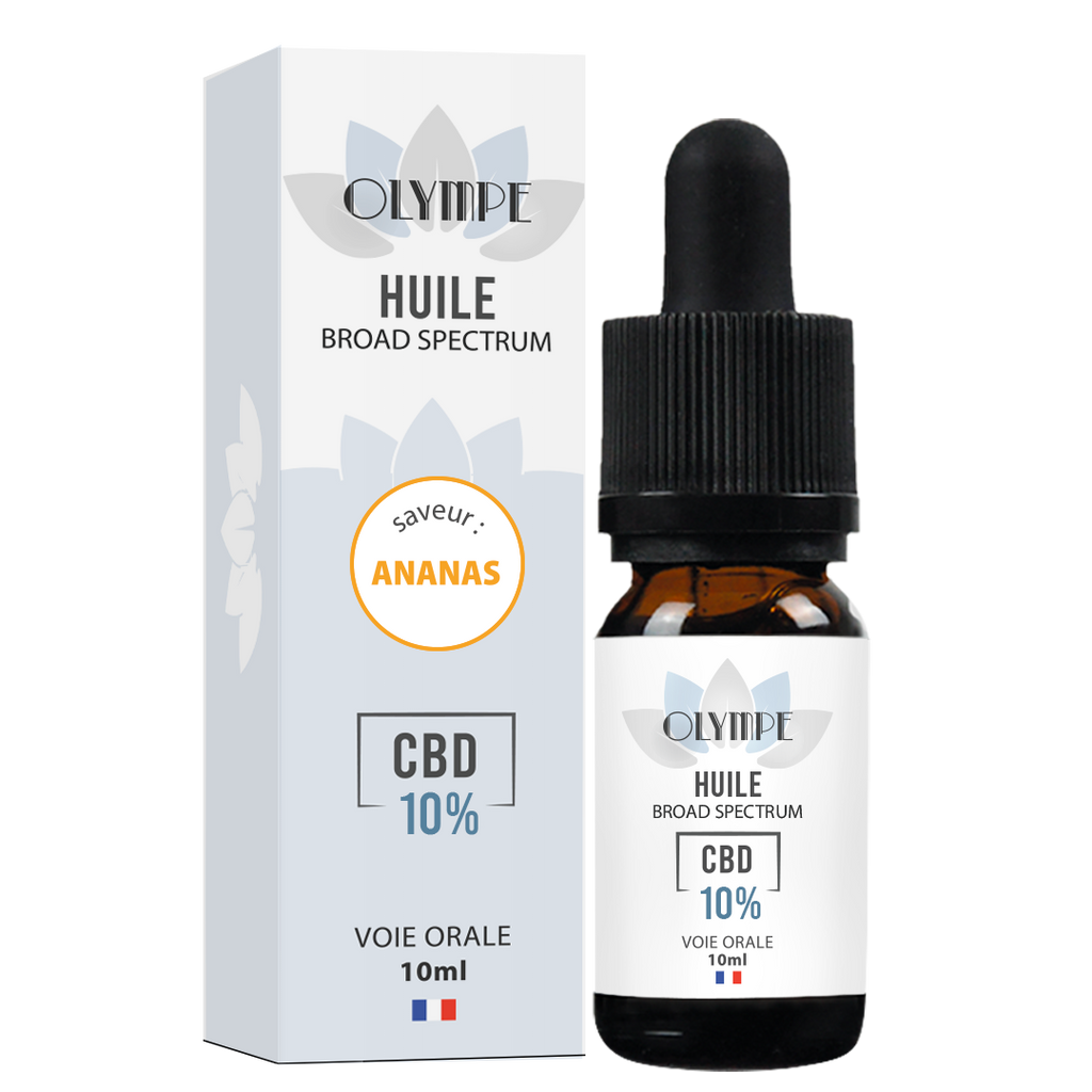 Huile de CBD 10% aromatisee ananas Olympe