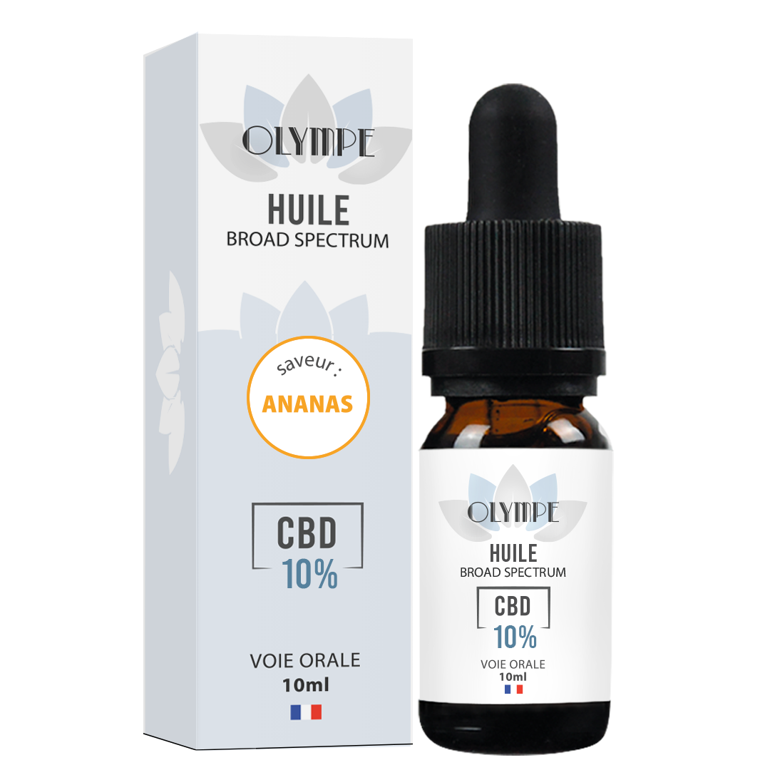 Huile de CBD 10% aromatisee ananas Olympe