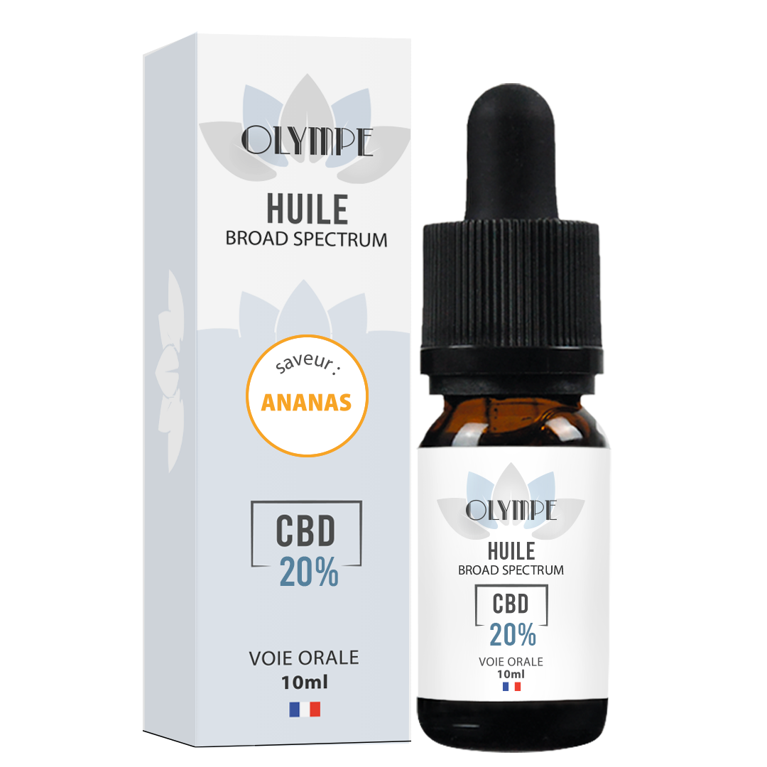 huile de cbd 20% broad spectrum ananas Olympe
