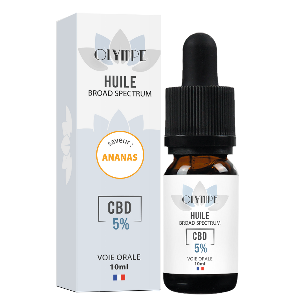 huile de cbd aromatisee 5% broad spectrum  Olympe 
