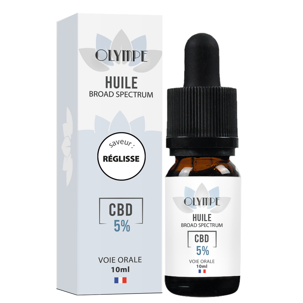 huile de cbd 5% MCT reglisse Olympe CBD