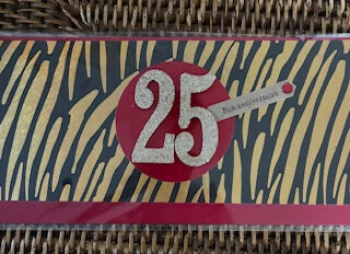 CARTE ENVELOPPE ANNIVERSAIRE 25 ANS