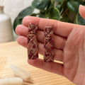 Rectangular Marbled Brown Hoops