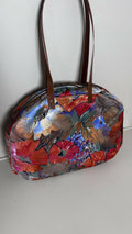 Purple beige laptop bag