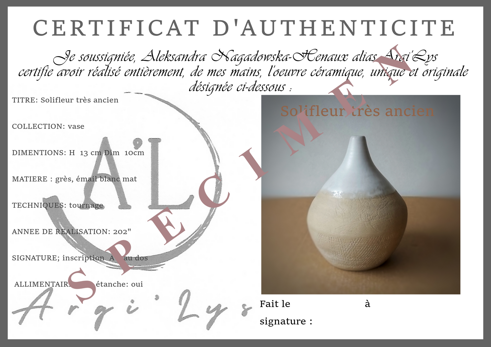 solifleur très ancien S