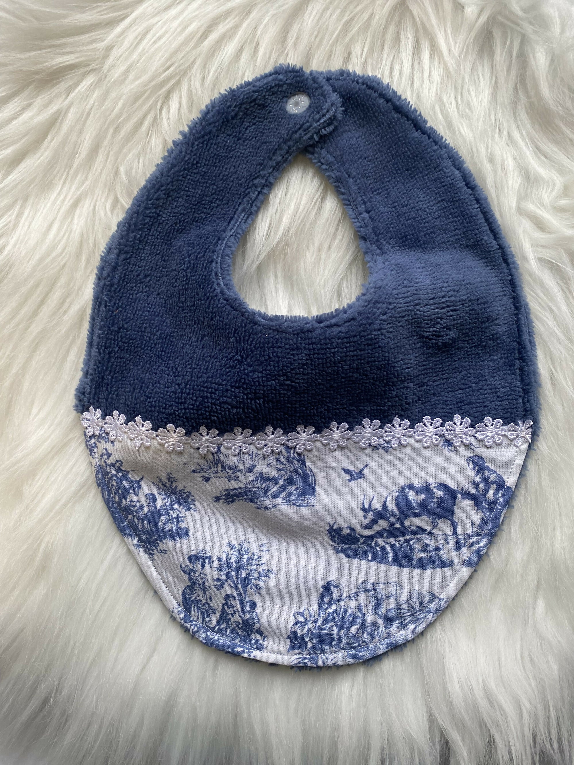 BAVOIR 0 2 ANS TOILE DE JOUY BLEUE