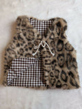 SHEEPHERDER VEST Leopard gingham 18 months 3 years