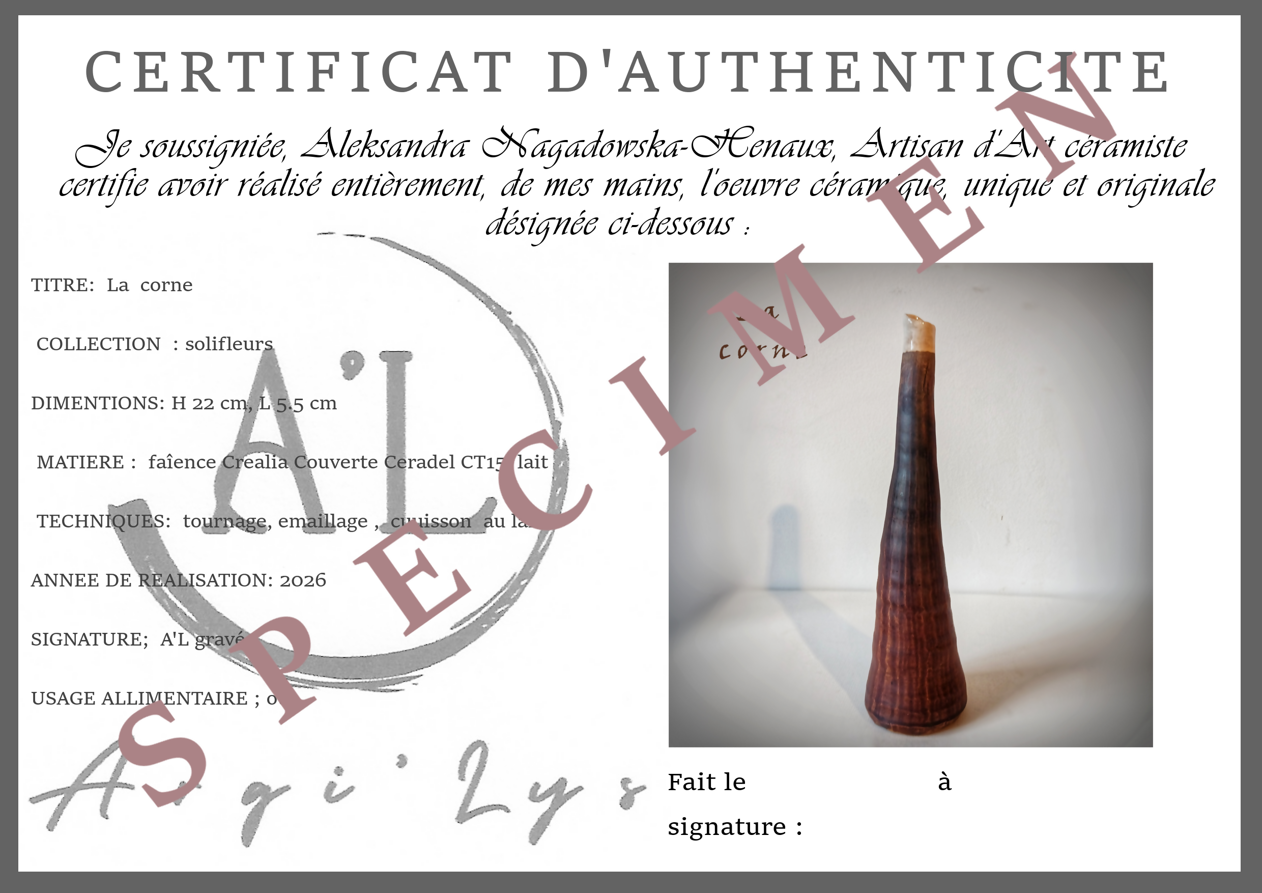 Solifleur La corne