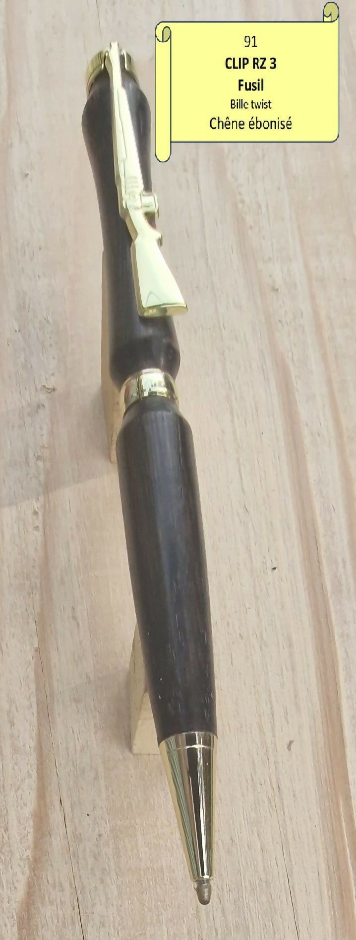 91 CLIP RZ3 FUSIL CHENE EBONISE