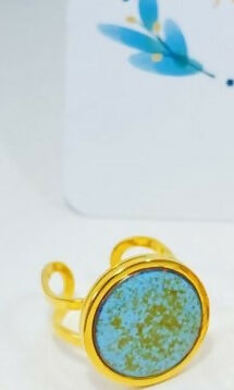 bague or garance TALL menthe moucheté