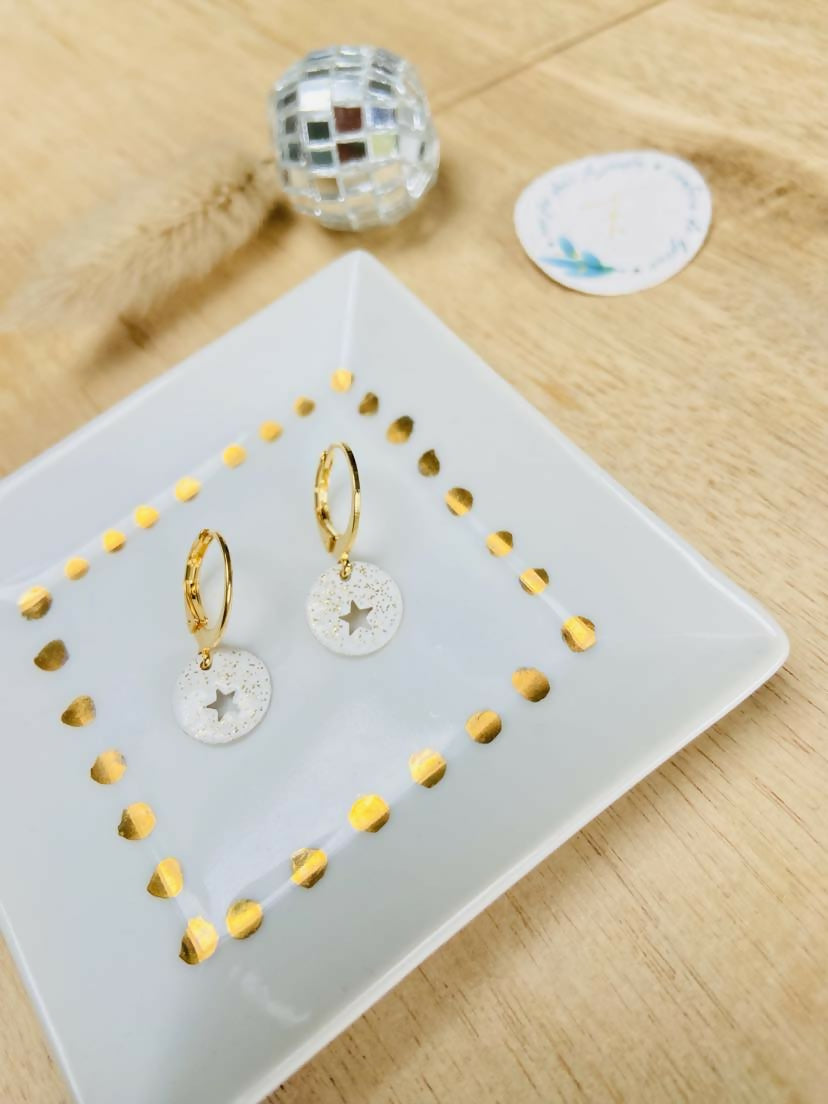 bo capucine étoile blanc doré