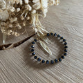 Bracelet grosses perles bleu marine