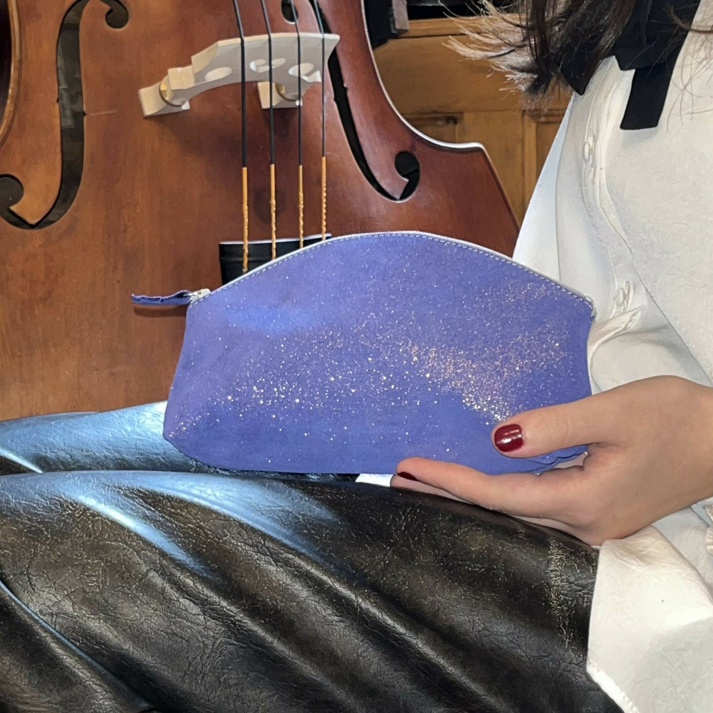 Maxi Trousse à Trésors en cuir Pailleté