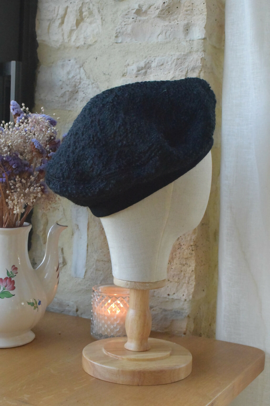 beret-laine-noir-bouclette-chic-ethique-artisanale-fait-main-tendance-upcycling