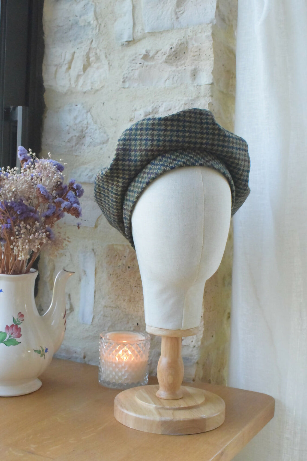 beret-laine-vert-pied-poule-chic-ethique-artisanale-fait-main-tendance-upcycling-3