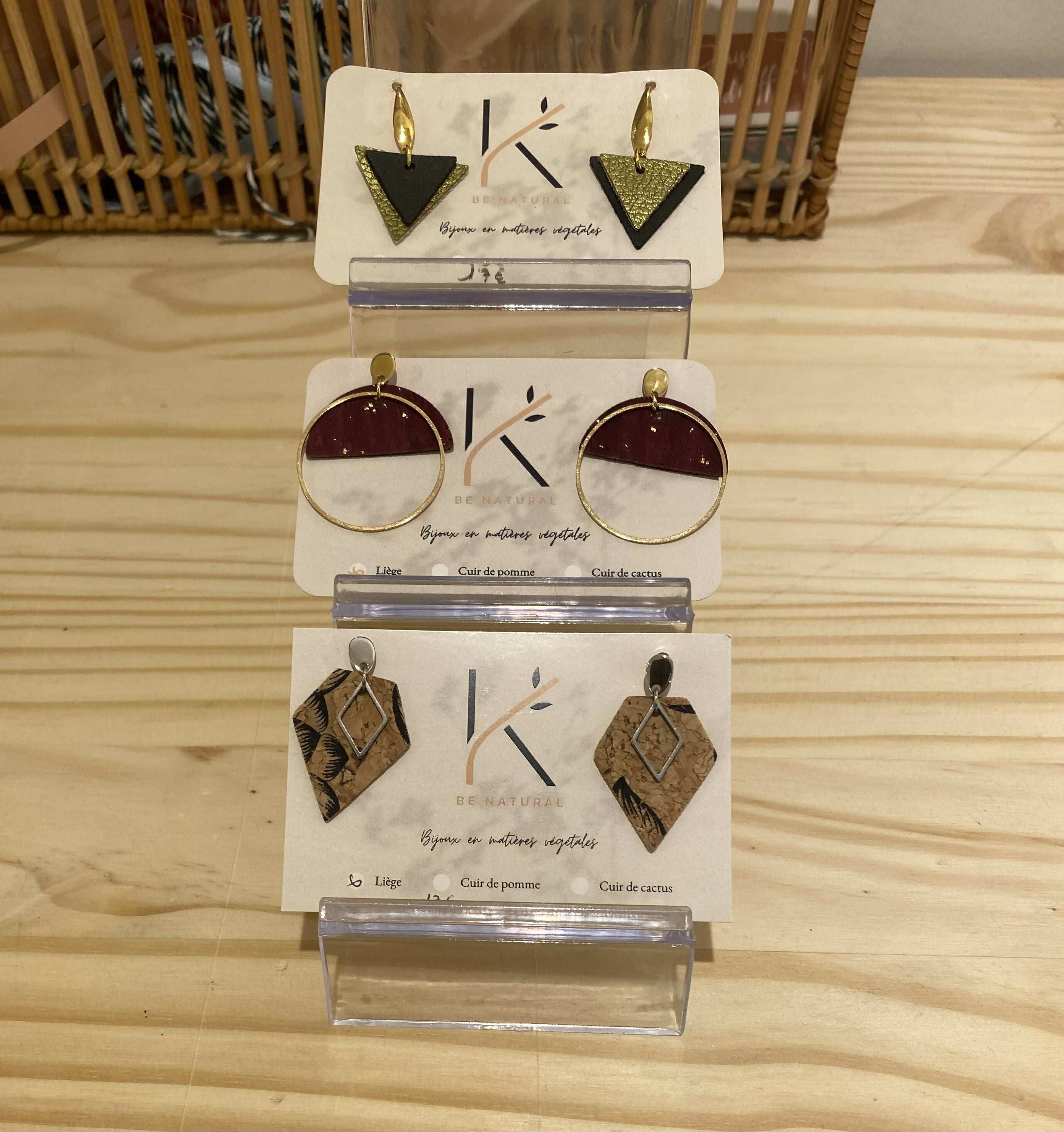 Boucles d'oreilles vegan 17 euros